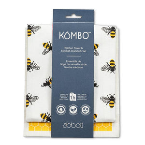 Bees Dishcloth & Kitchen Towel Set