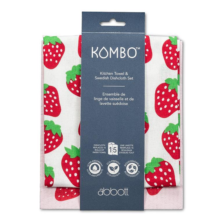 Strawberries Dishcloth & Kitchen Towel Set