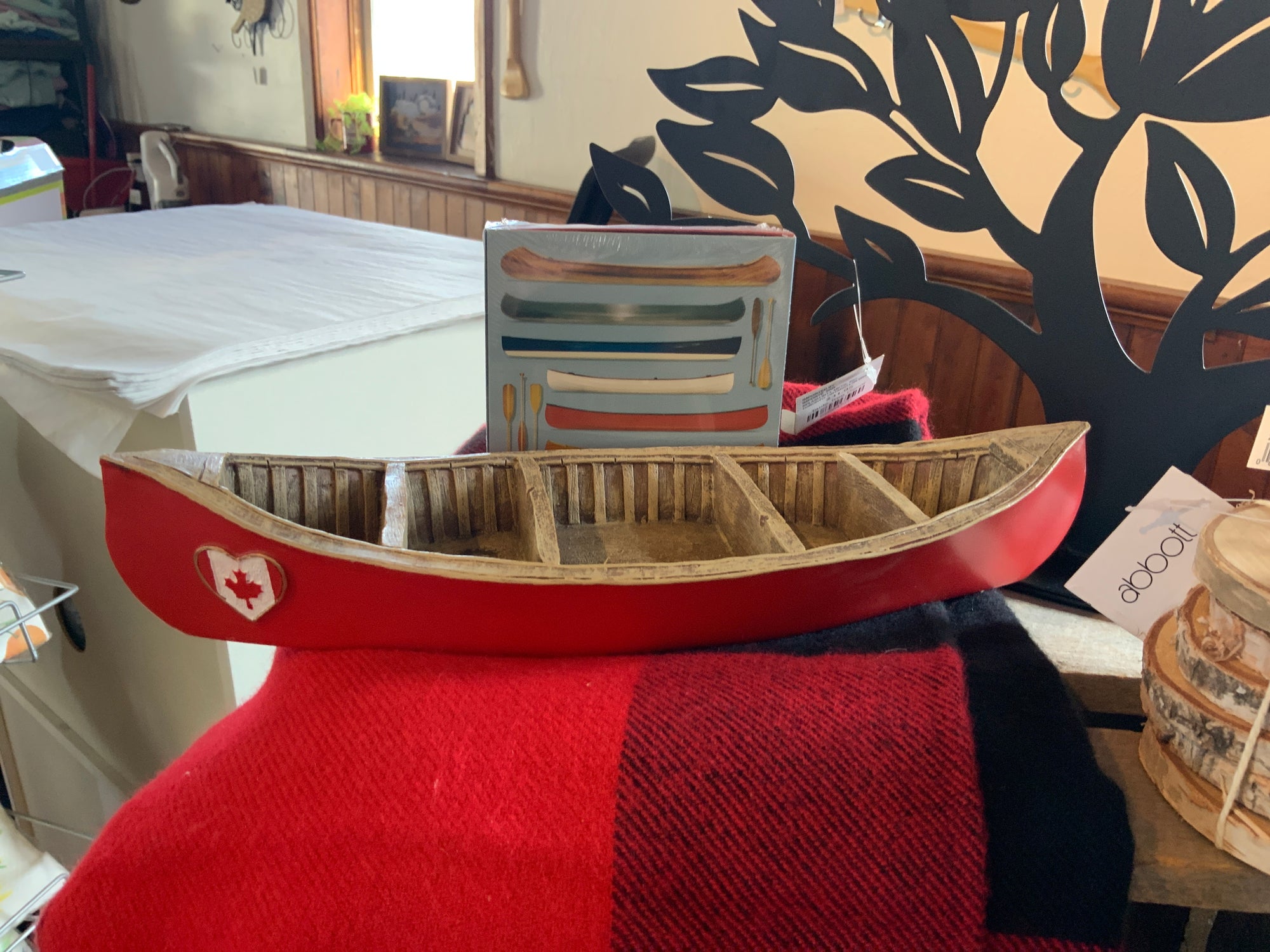 Red canoe