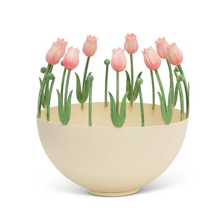 Pnk-Small Ball Holder with Tulips