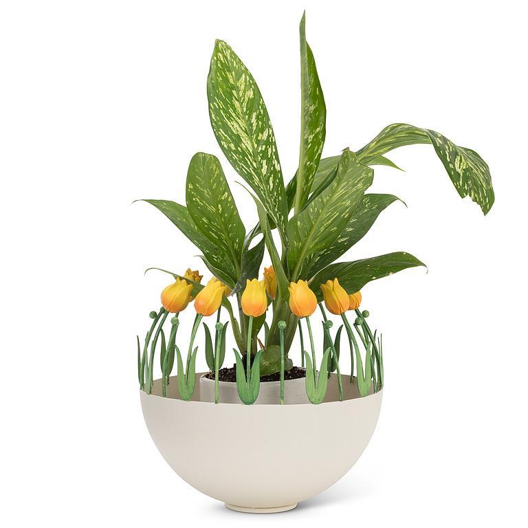 YEL-Lrg Ball Holder Tulip Edge