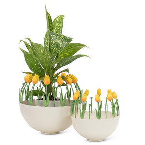 YEL-Lrg Ball Holder Tulip Edge