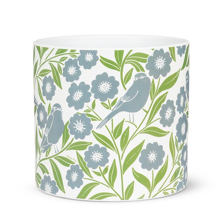 Leaves & Birds Planter Lrg