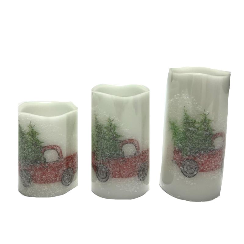 Red Truck LED Candle LRG