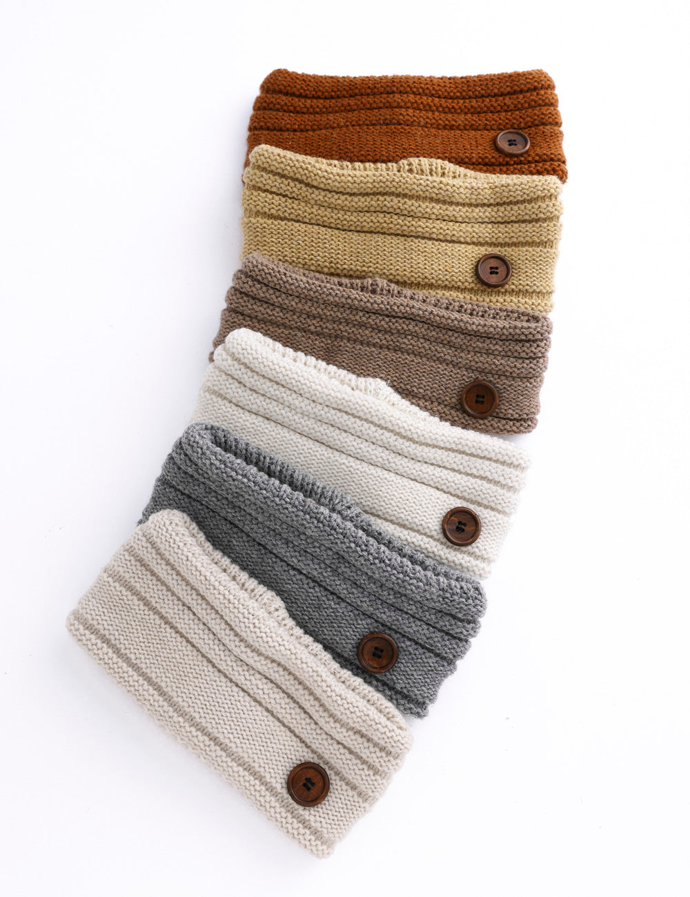 Wool Blend Fleeced Button Headband