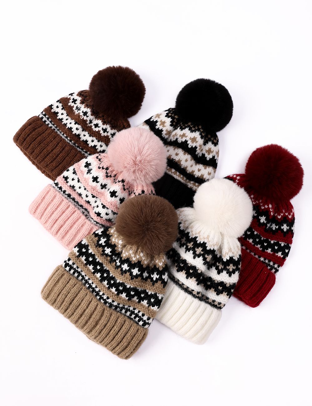 Fleece Lined Pom Pom Hat