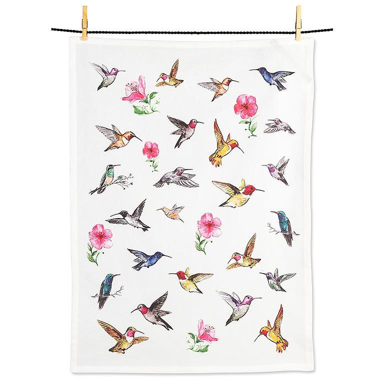 All Over Hummingbird Tea Towel