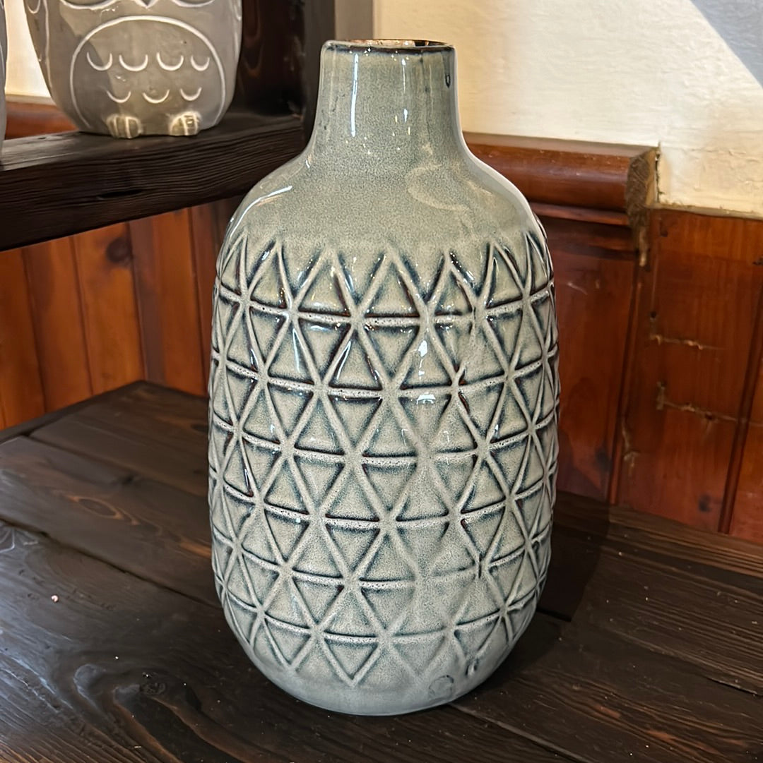 Light Blue Vase 10"