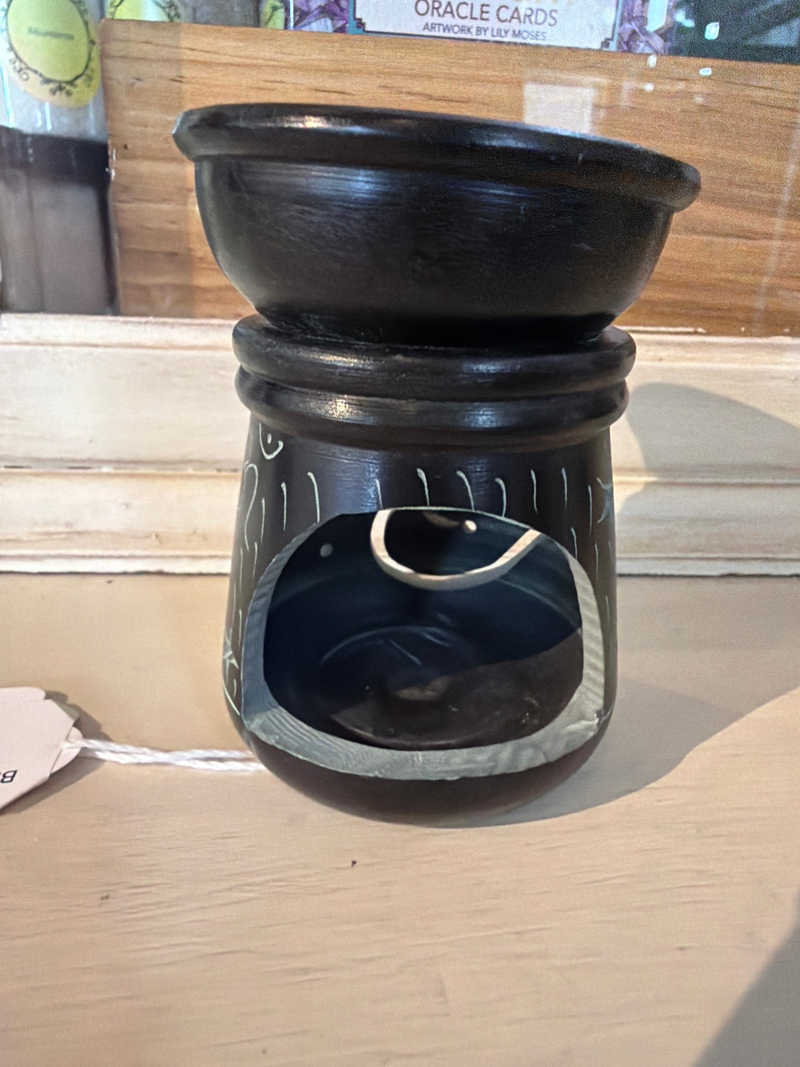 Blue Soapstone Aroma Lamp