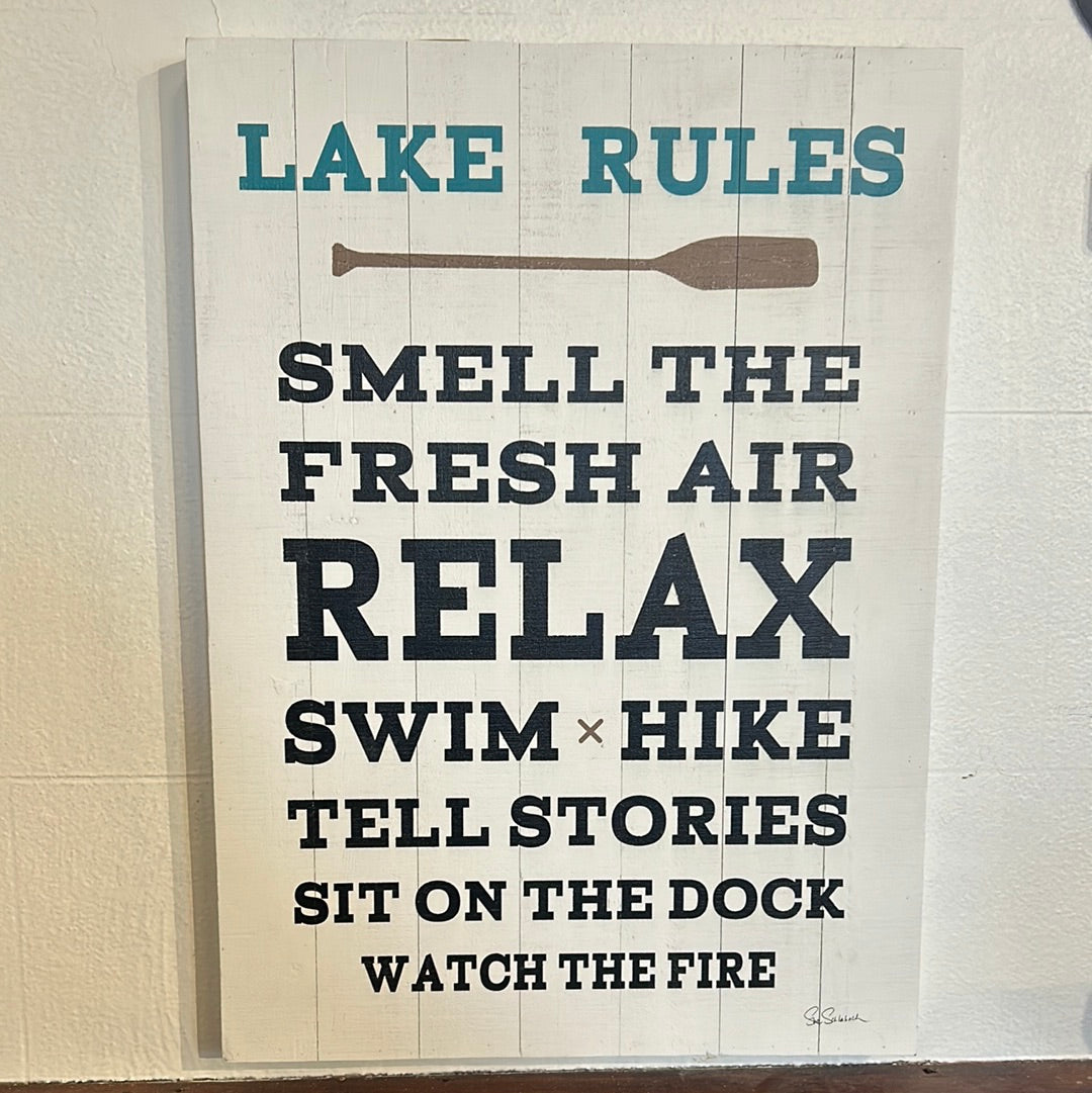 Lake Rules Sign