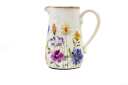 Ceramic White Floral Jug