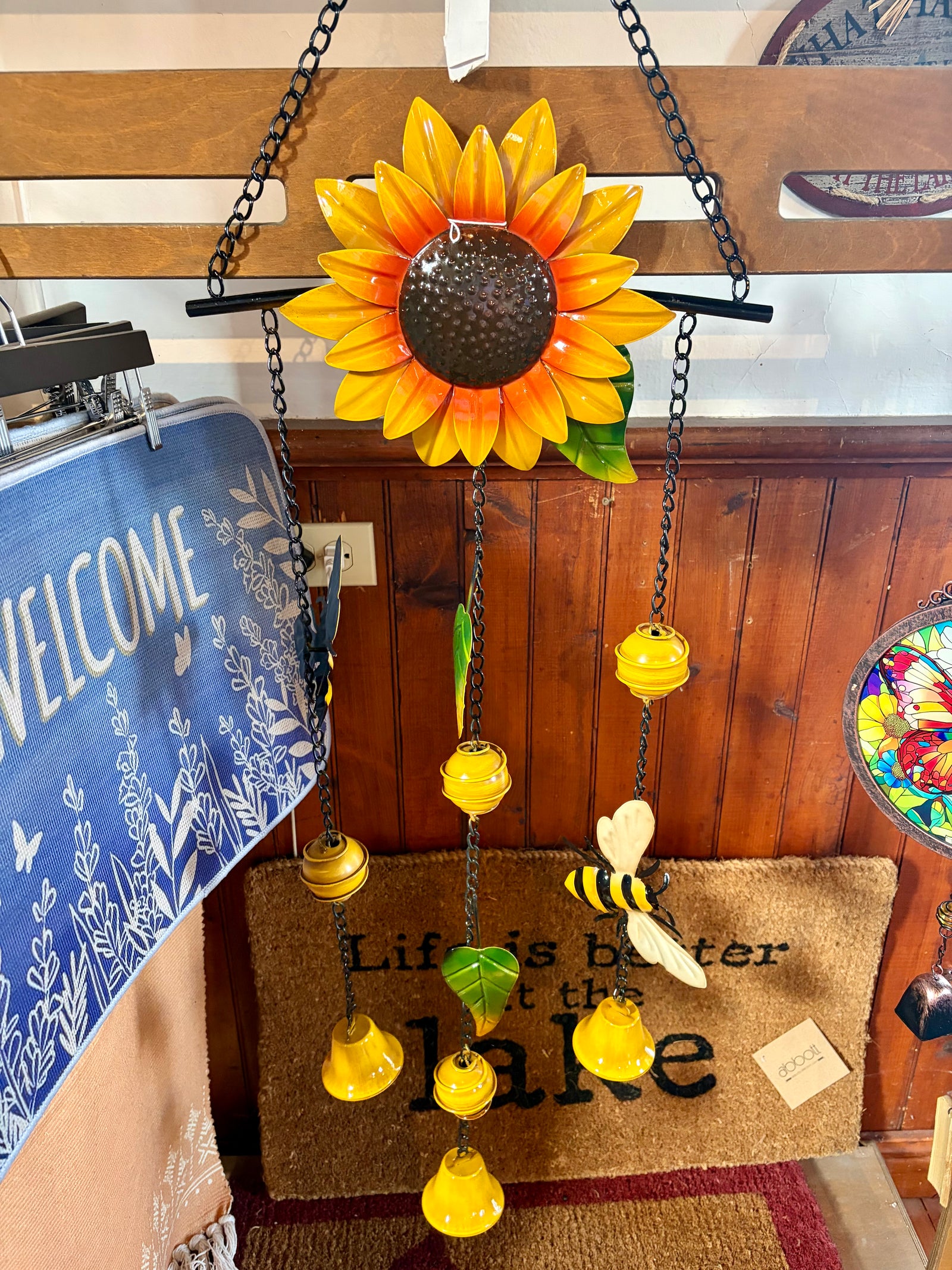 Mtl Sunflower/Bee Chime