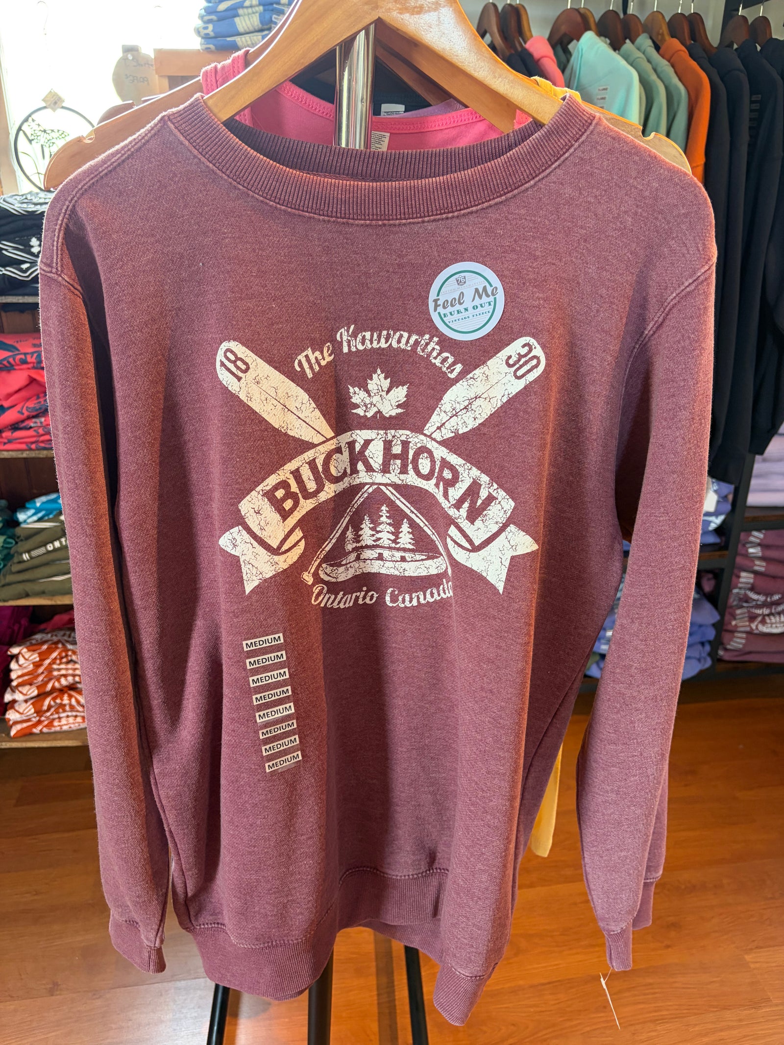 Buckhorn Crew Neck-Berry