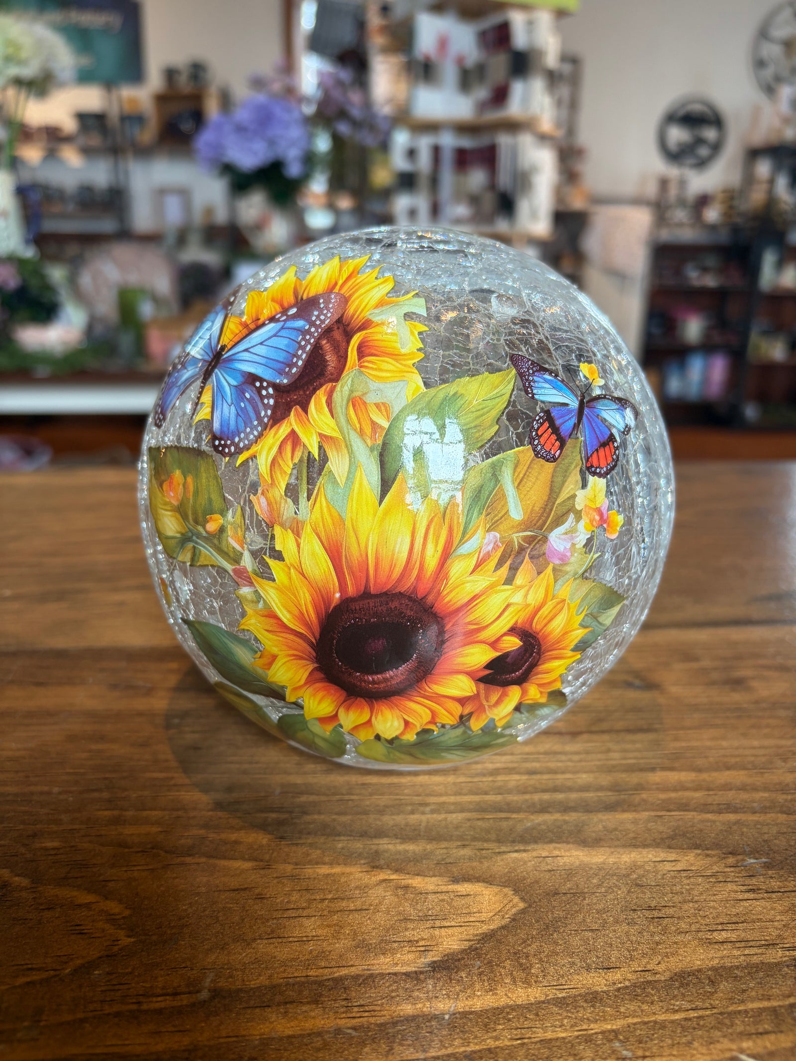 Glass Bal Sunflower LED