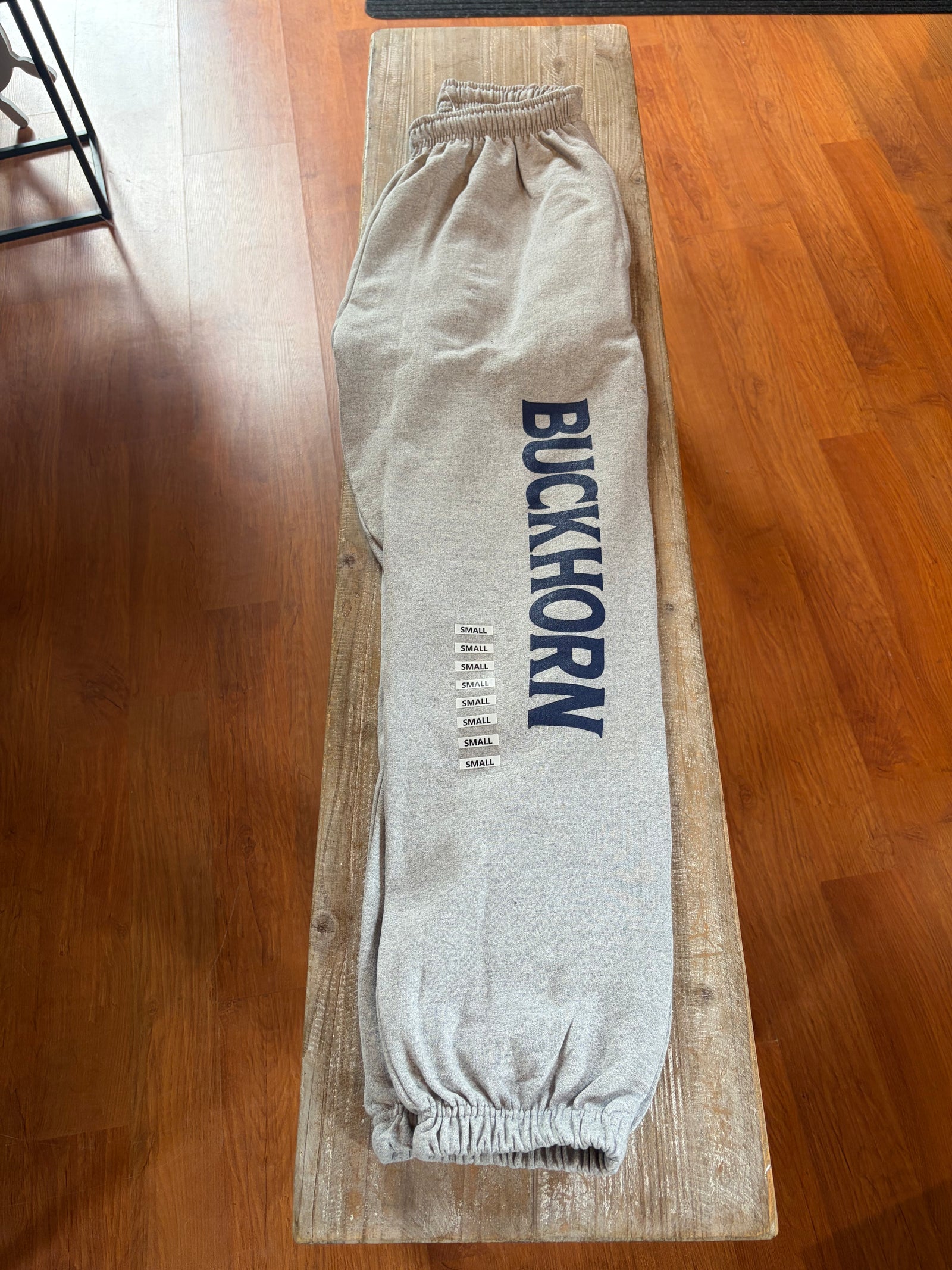 Sweatpants-Grey Heather (Dark Blue Letters)