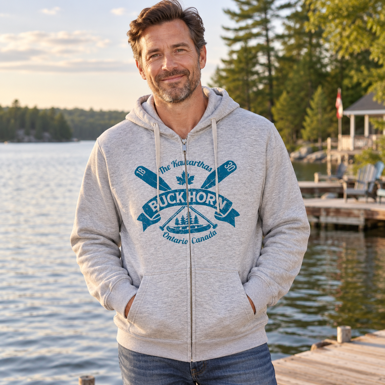 Full Zip Hoodie - grey heather