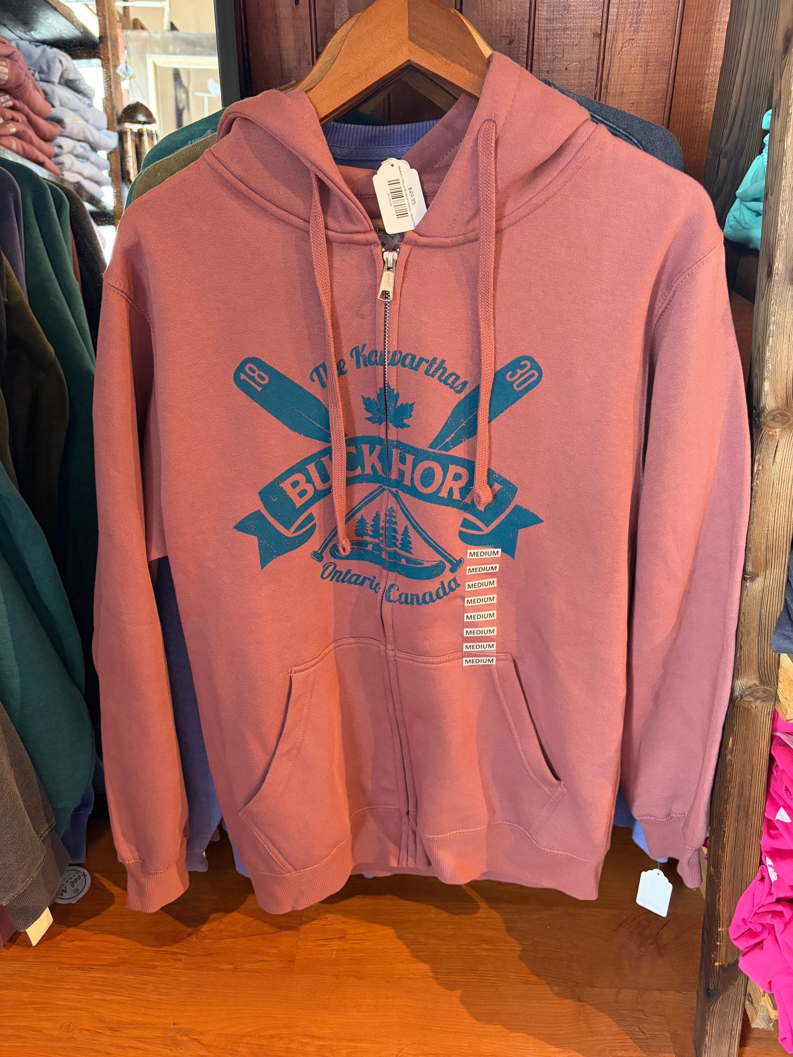 Full Zip Hoodie - dusty pink