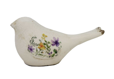 Lg Ceramic Floral Bird