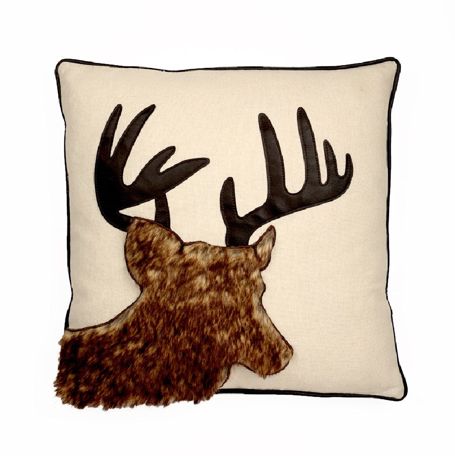 Fuzzy Deer Antler Cushion