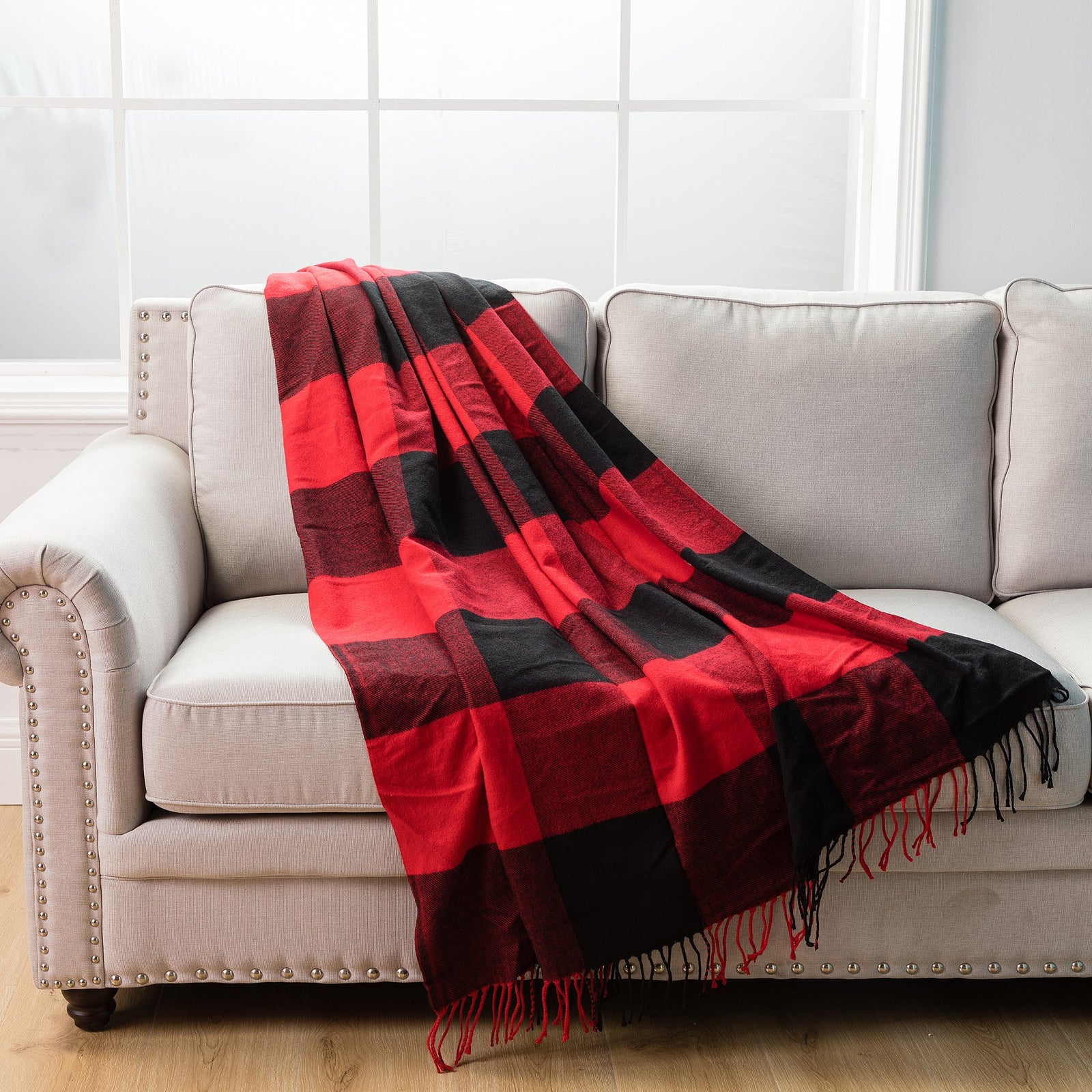 Red & Black Throw