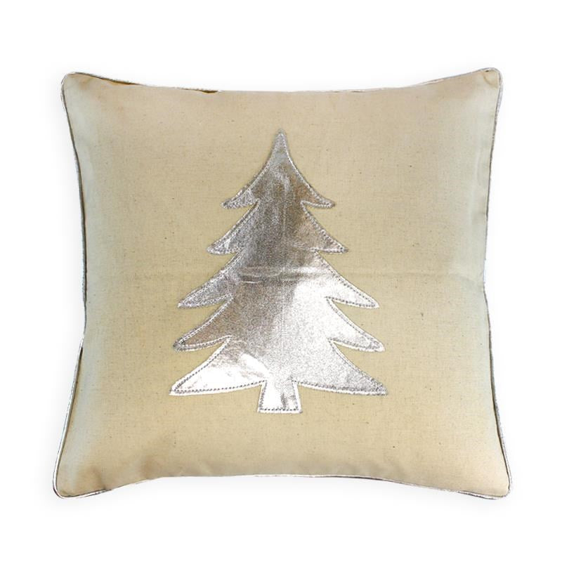 Silver Christmas Tree Cushion