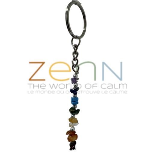 Zen Seven Chakra Chips Key Chain
