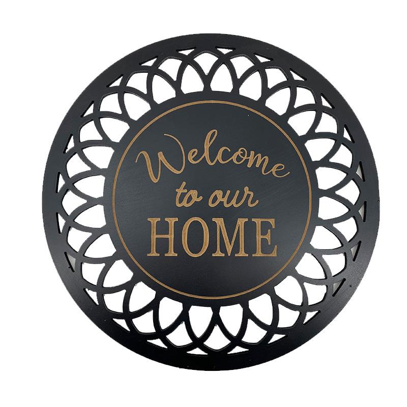 Round Welcome Plaque