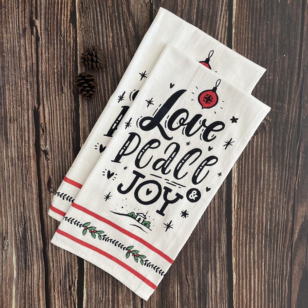 Love Peace and Joy Kitchen Towel
