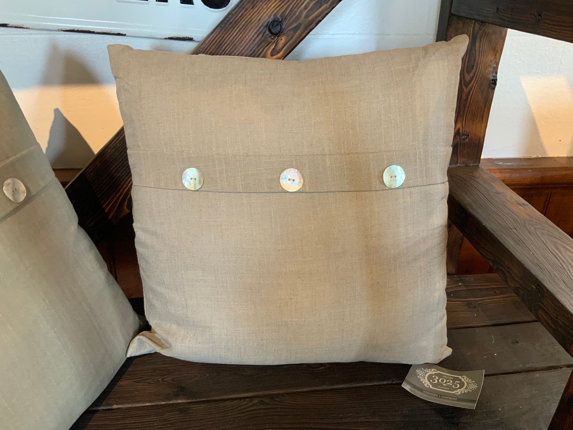 Grey 3 Button Cushion