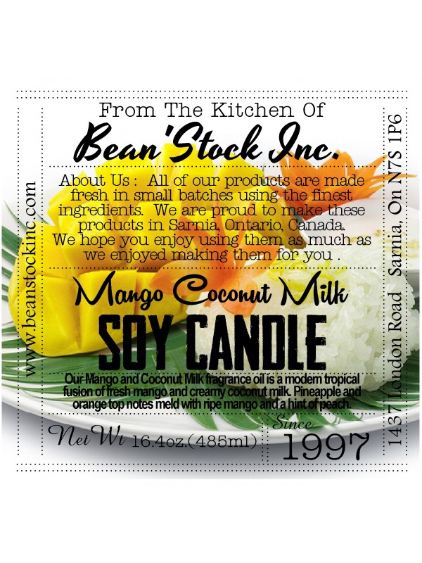 Mango & Coconut Milk Soy Candle